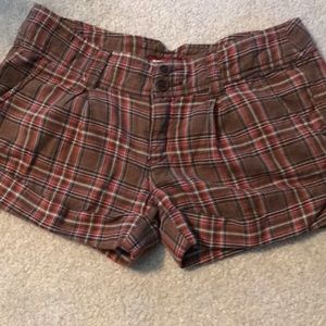Plaid hollister shorts